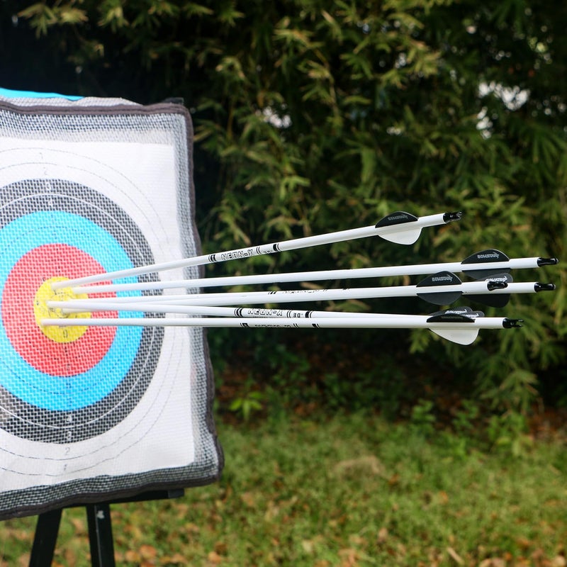 BOWSOUL Carbon Arrow Archery 30inch Bright Colors Hunting Target Practice Arrows for Compound & Recurve Bow Spine 500 with Removable Tips (Pack of 12) - Image 5